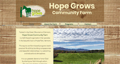 Desktop Screenshot of hopegrowsfarm.org